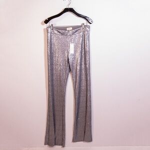 NEW Avenue Montaigne Bellini Sequin Glitter Sparkle Embellished Flare Pants 8